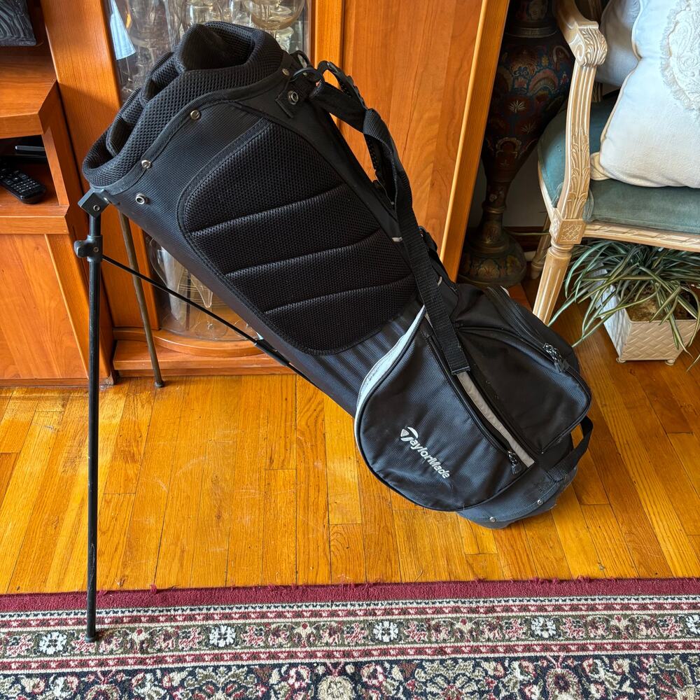 TaylorMade TM TK 6-Way Divider Carry Lightweight Black Stand Golf Bag